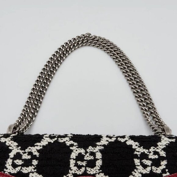 Gucci Black/Red Tweed GG Small Dionysus Bag - Picture 4 of 12